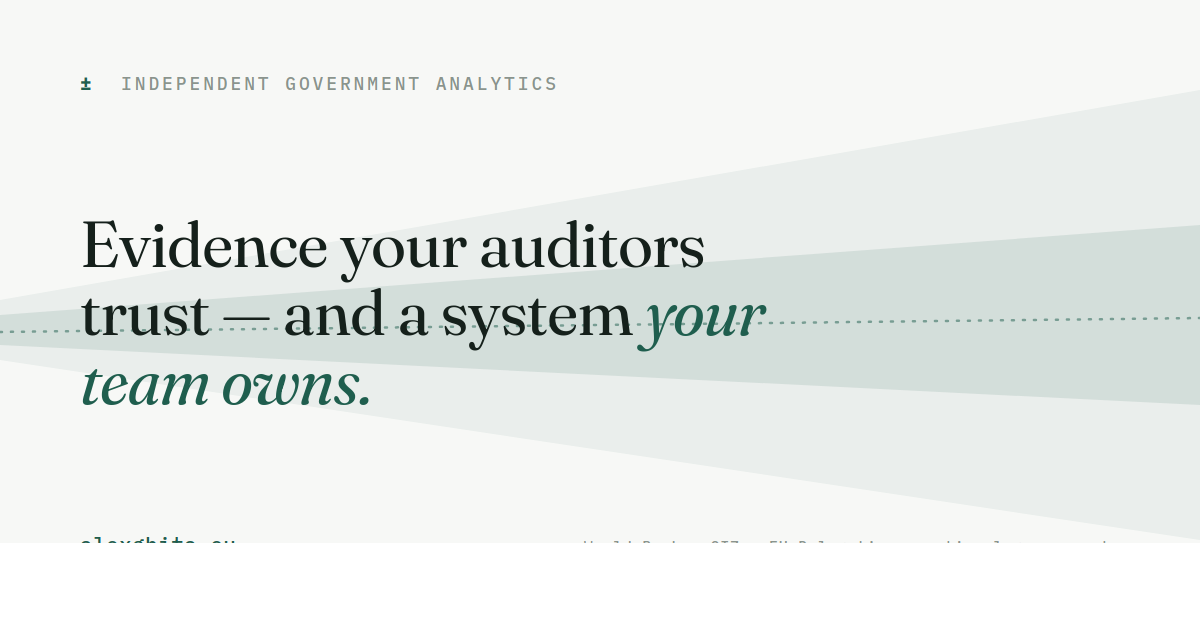 Alex Ghiță — Government data analytics consultant